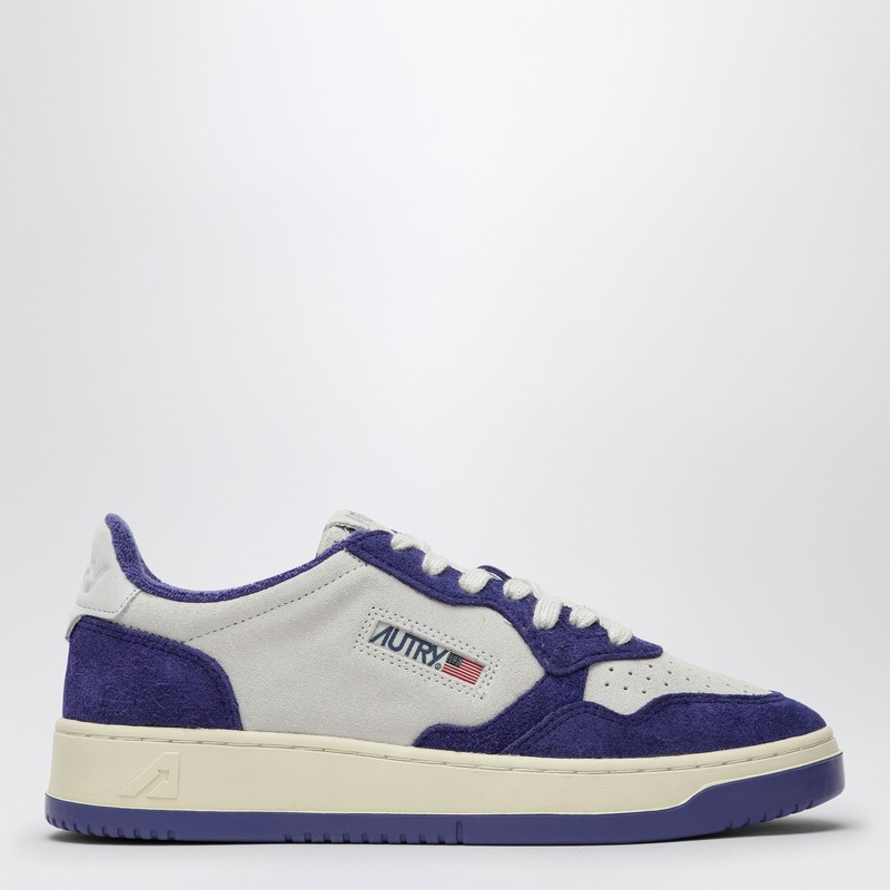 Autry Lily Suede Medalist Sneakers With Perforated Toe Box In Purple