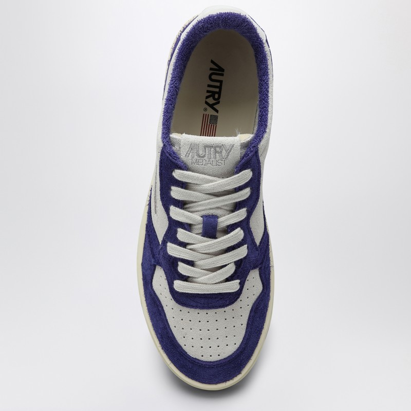 Autry Lily Suede Medalist Sneakers With Perforated Toe Box In Purple