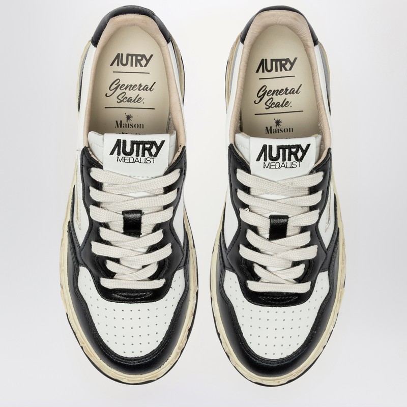 Autry X Mihara Yasuhiro White/black Sup Vint Sneaker In Black