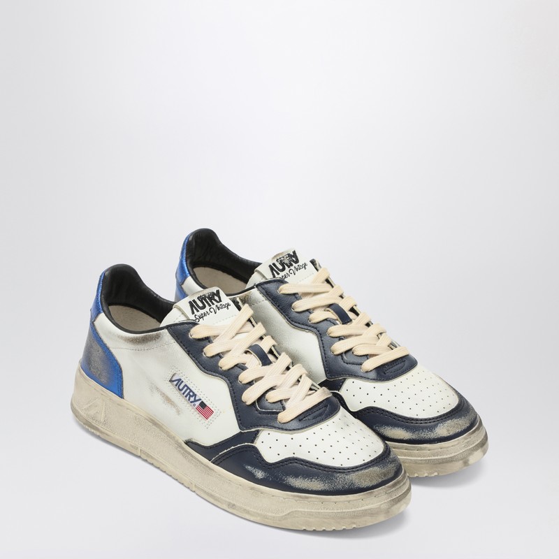 Autry White/black/blue Medalist Low Super Vintage Sneakers In Multi