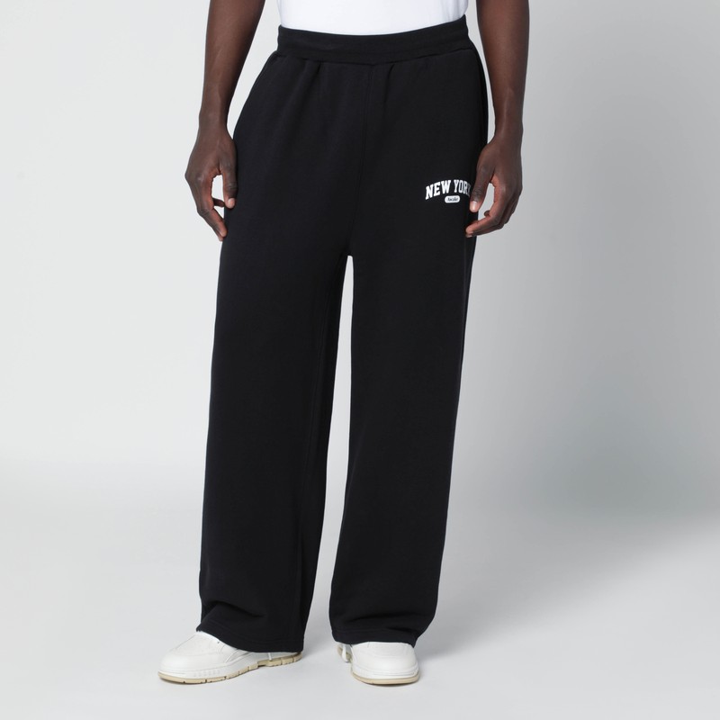 Black cotton jogging trousers