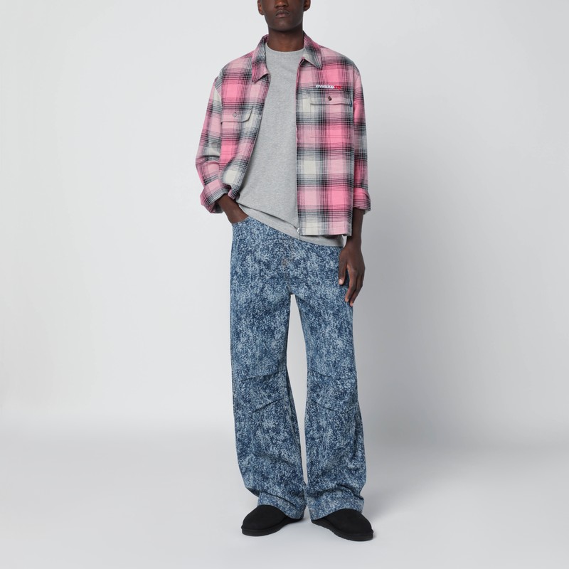 Awake Ny Grey Cotton T-shirt With Logo In Gray