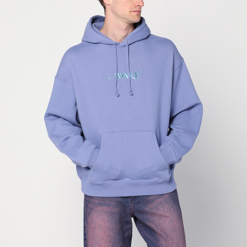 Lilac cotton sweatshirt with logo
