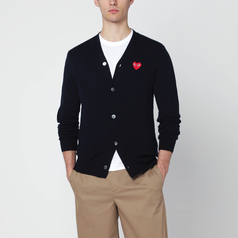 Navy wool cardigan