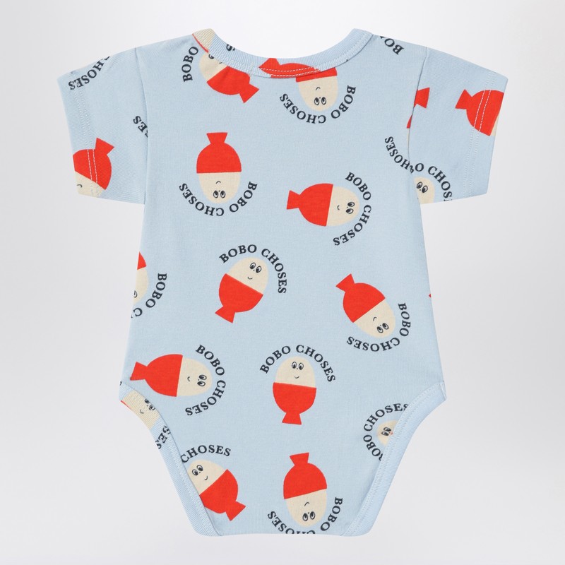Bobo Choses Light Blue Morning Egg Bodysuit In Light Blue