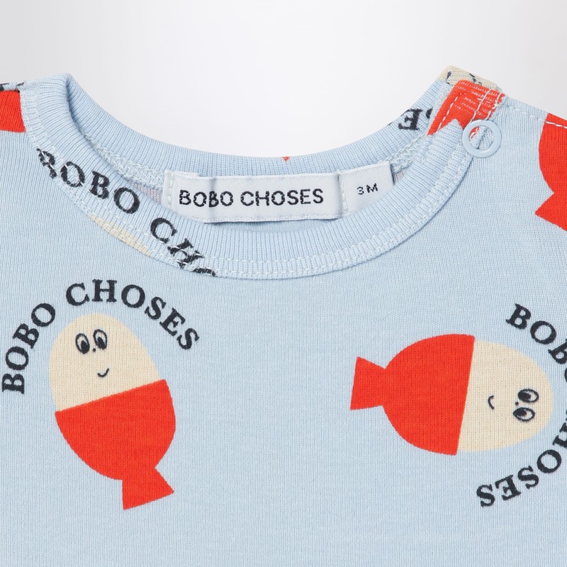 Bobo Choses Light Blue Morning Egg Bodysuit In Light Blue