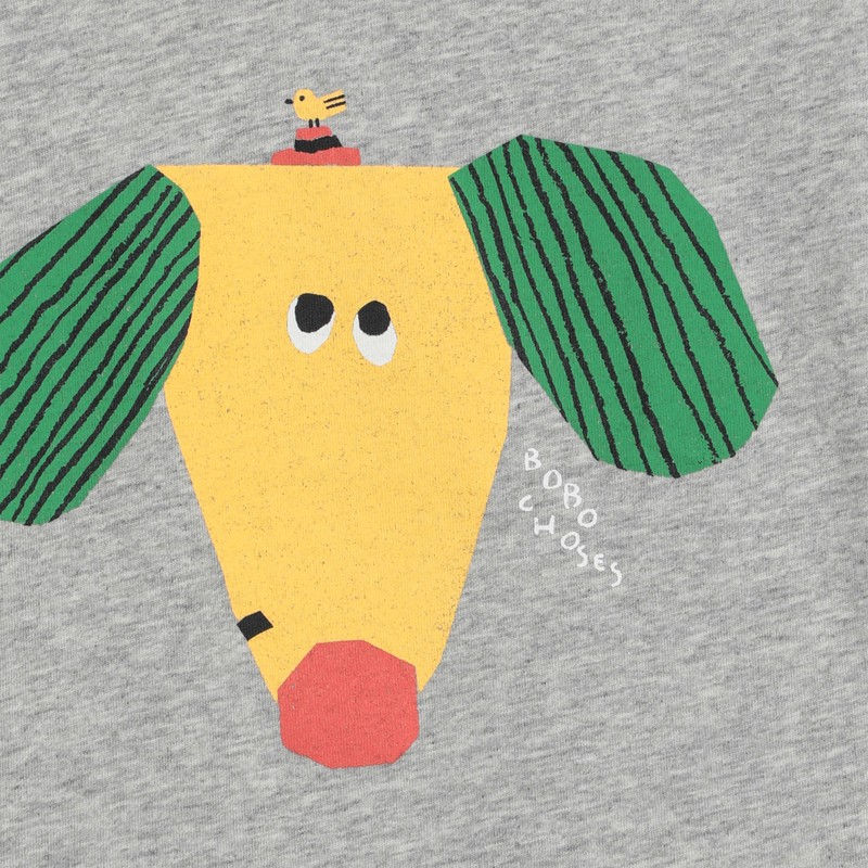 Bobo Choses T-shirt Happy Dog Gray In Grey