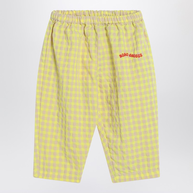 Yellow pants in Vichy fabric