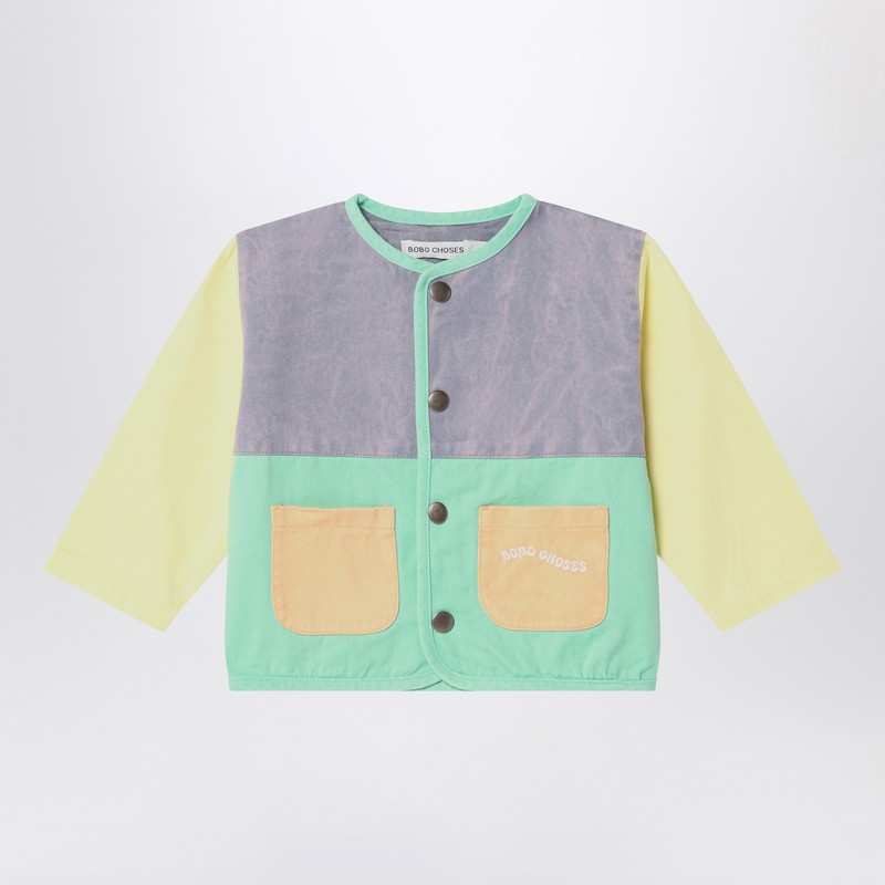 Colour-block Jacket in Cotton