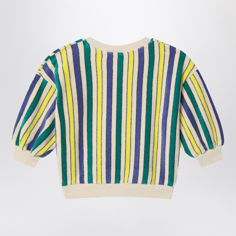 Bobo Choses Multicolored Striped Sponge Sweatshirt In Multicolor