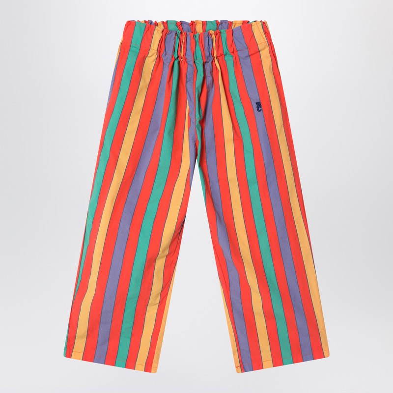 Bobo Choses Striped Cotton-blend Pants In Multicolor