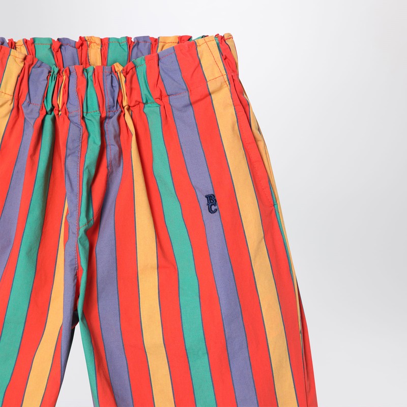 Bobo Choses Striped Cotton-blend Pants In Multicolor