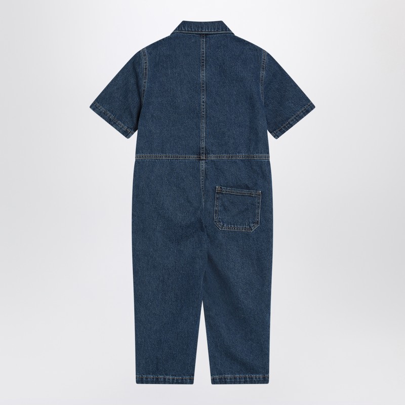Bobo Choses Joy Blue Denim Jumpsuit In Blue