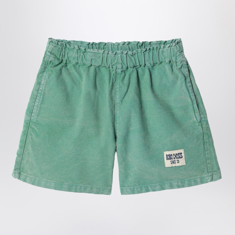 Bobo Choses green cotton shorts