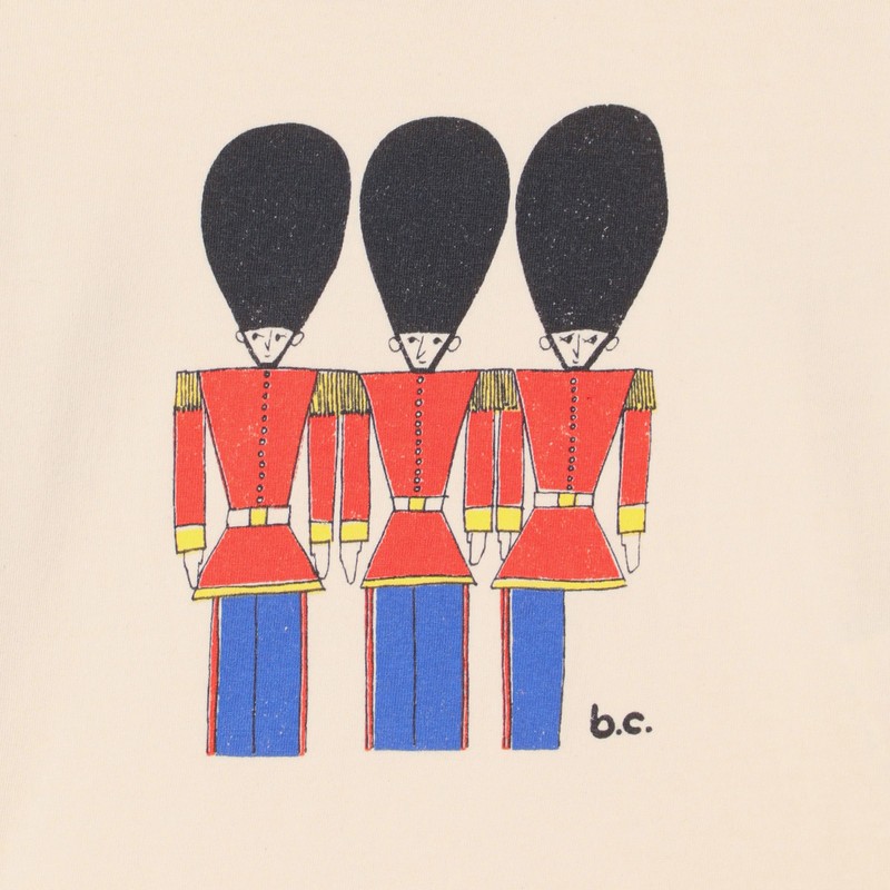 Bobo Choses Little Tin Soldiers Ivory T-shirt In White