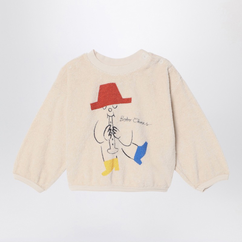 Bobo Choses Sweatshirt Magic Flute Player Ivory In White