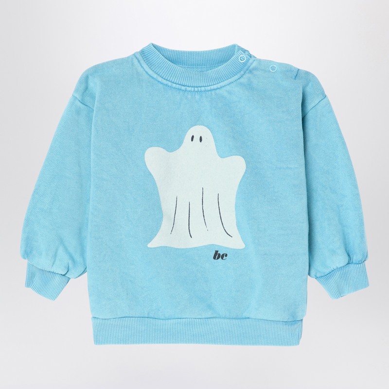 Light blue sweatshirt in organic cotton