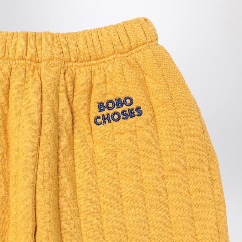 Bobo Choses Quilted Cotton Blend Sweatpants In Brown