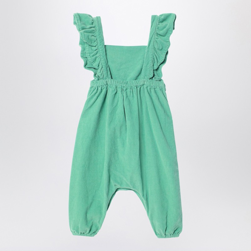 Bobo Choses Green Corduroy Sleepsuit In Green