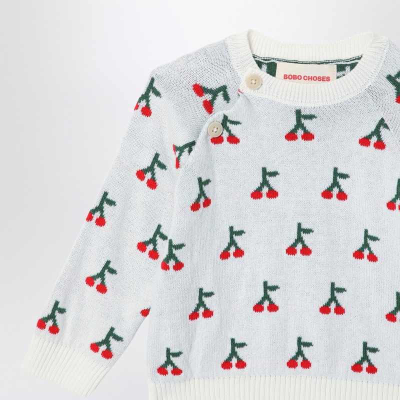Bobo Choses Cherry Three-piece Set In Cotton Blend In Red