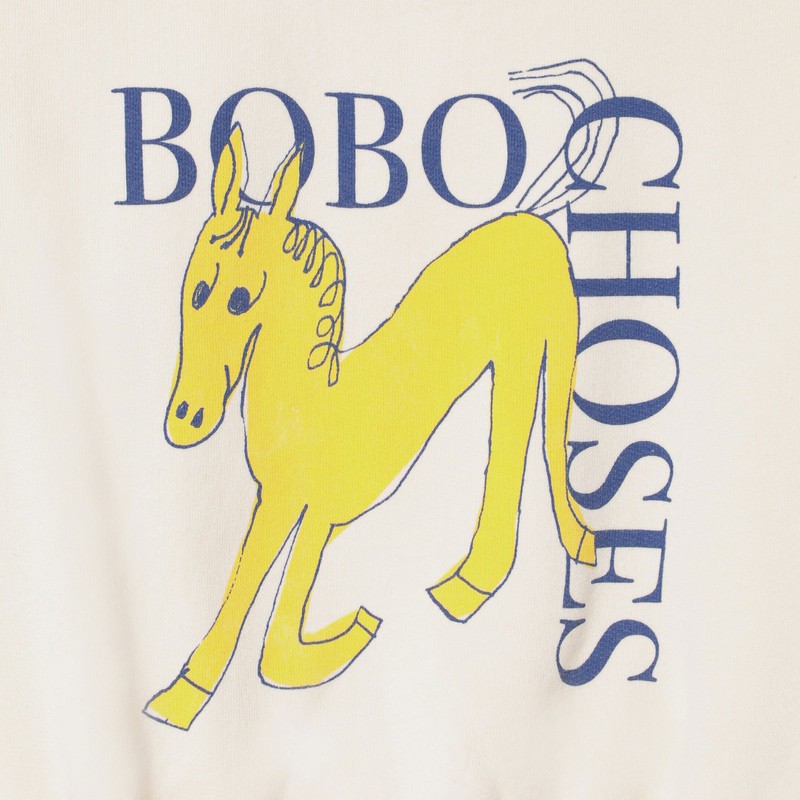 Bobo Choses Ivory Wonder Horse Sweatshirt In White