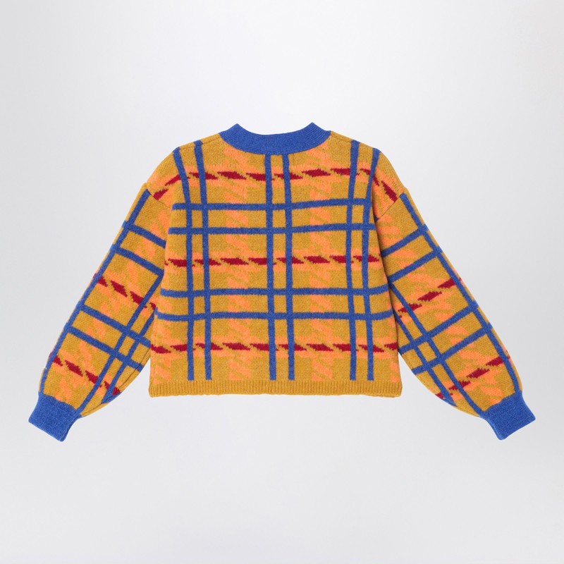 Bobo Choses Cardigan With Madras Check Pattern In Multicolor