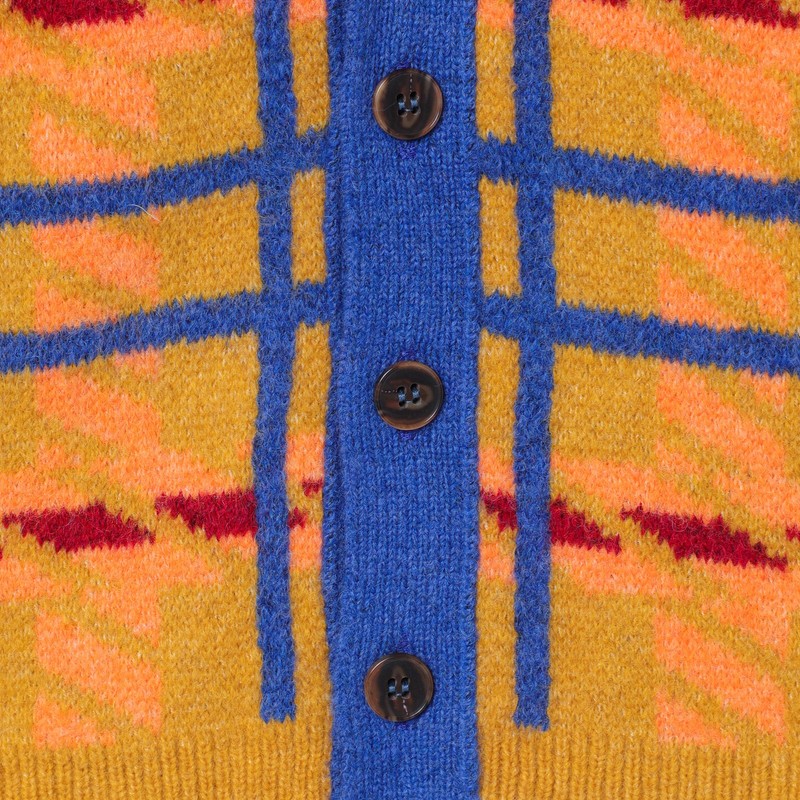 Bobo Choses Cardigan With Madras Check Pattern In Multicolor