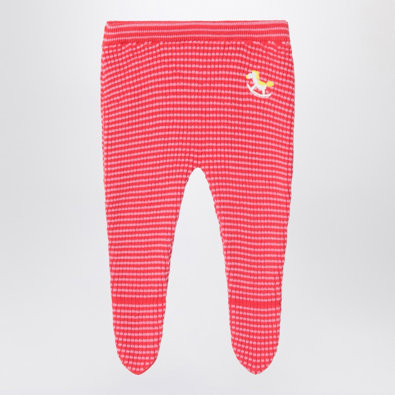Red/pink Rocking Horse footed leggings