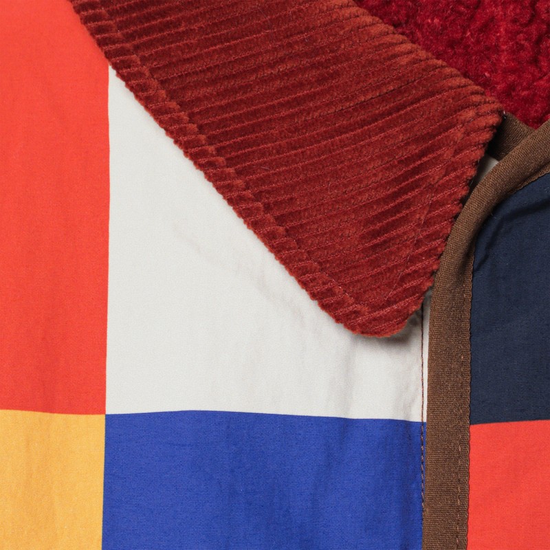 Bobo Choses Bordeaux Reversible Padded Jacket In Multi