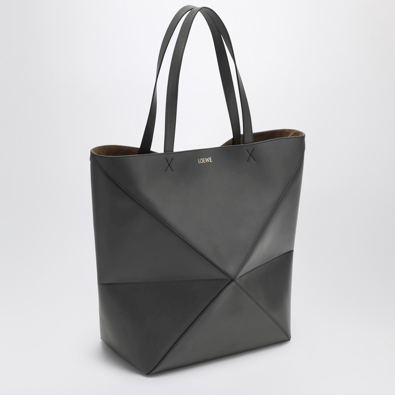Loewe Dark Grey Puzzle Fold Tote Xl Bag In Gray