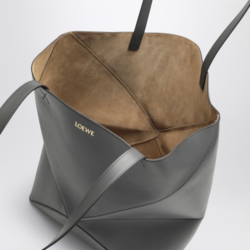 Loewe Dark Grey Puzzle Fold Tote Xl Bag In Gray