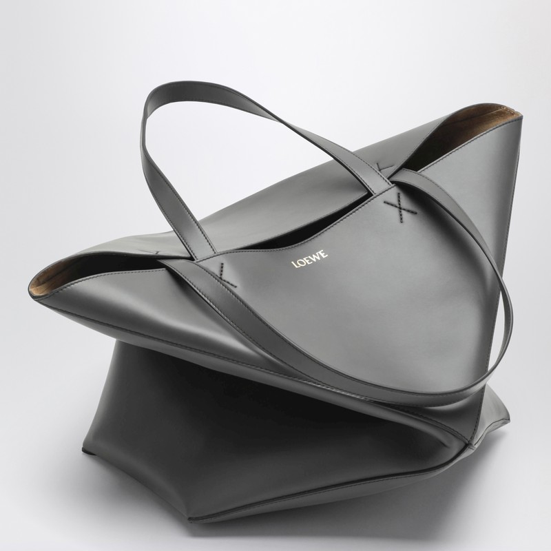 Loewe Dark Grey Puzzle Fold Tote Xl Bag In Gray