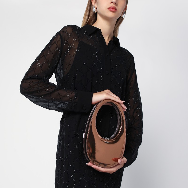Coperni Mini Swipe Bag Bronze Mirrored In Brown