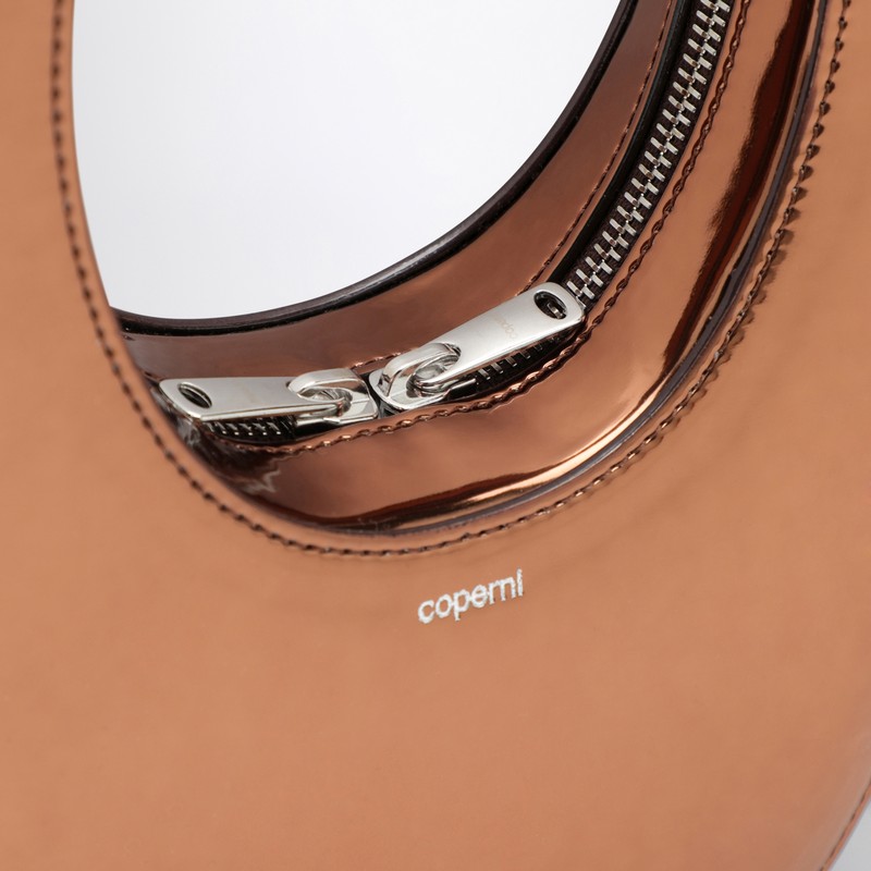 Coperni Mini Swipe Bag Bronze Mirrored In Brown