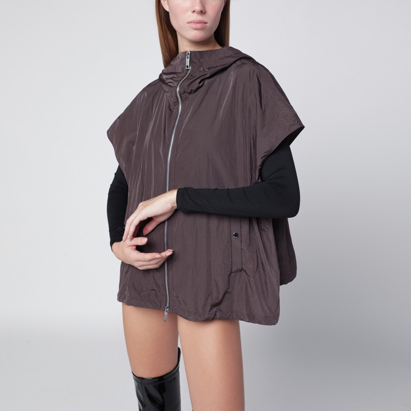 Sportmax Coffee-colored Oversized Taffeta Trench Coat In Brown