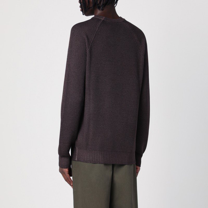 Tagliatore Brown Virgin Wool Pullover In Brown