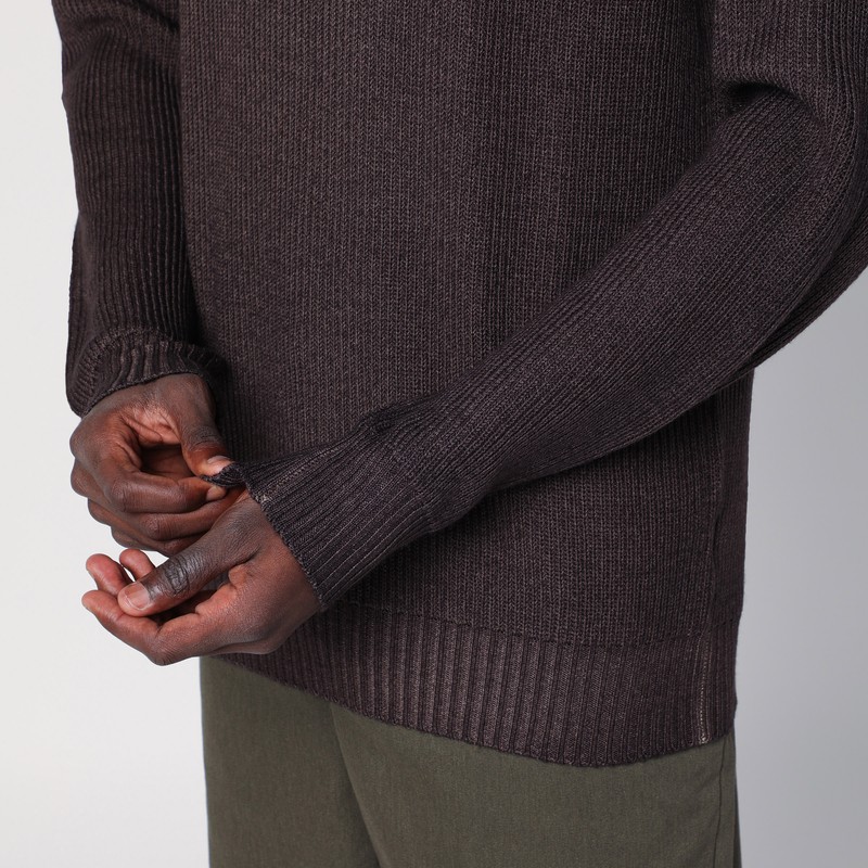 Tagliatore Brown Virgin Wool Pullover In Brown