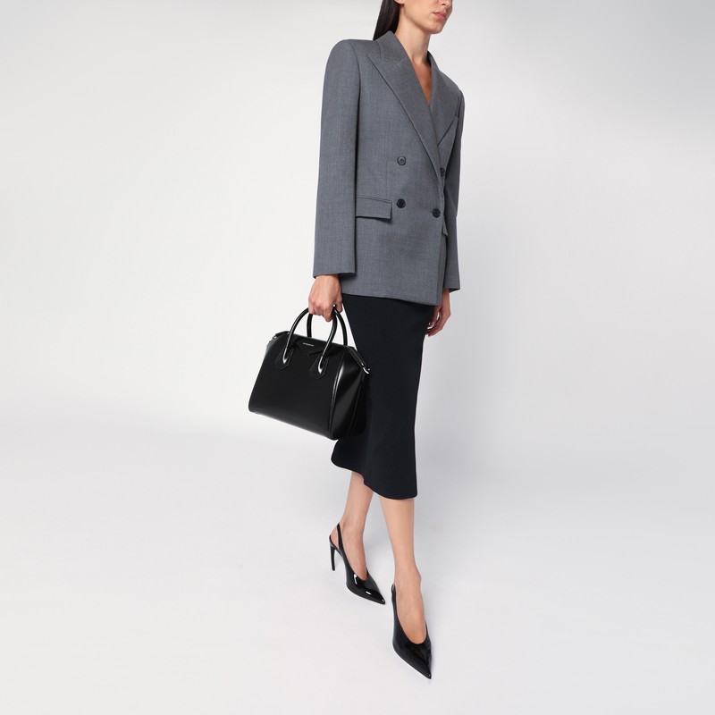 Givenchy Small Leather Shoulder Bag With Structured Silhouette In Black
