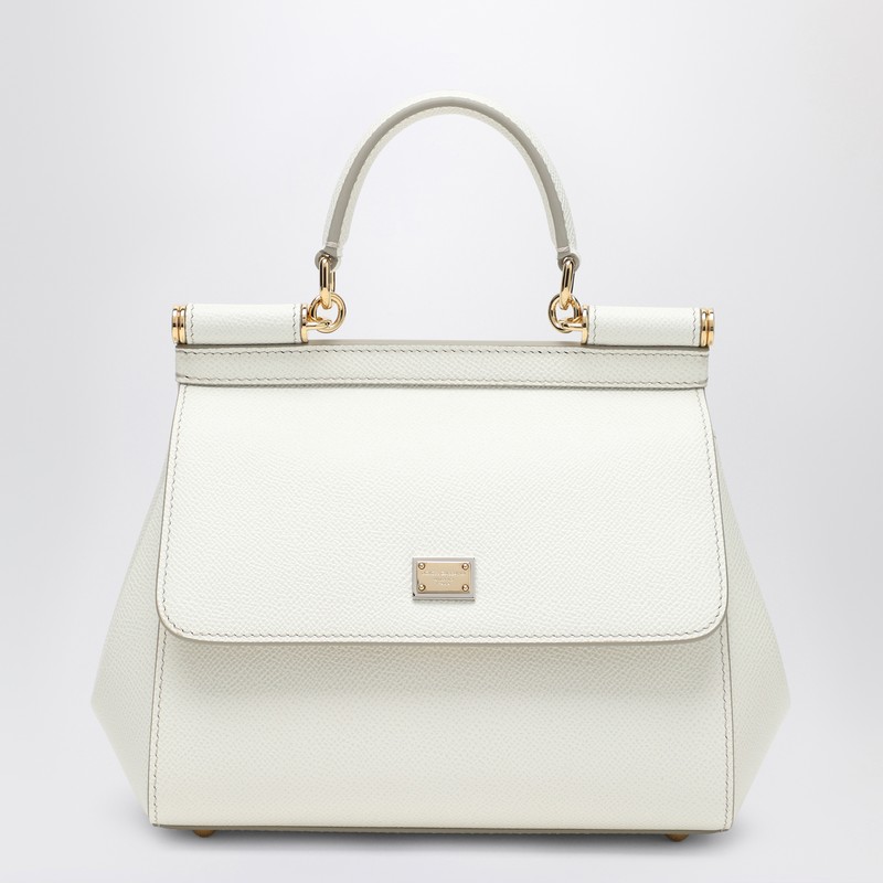 Dolce & Gabbana Large White Sicily Hand Bag In White