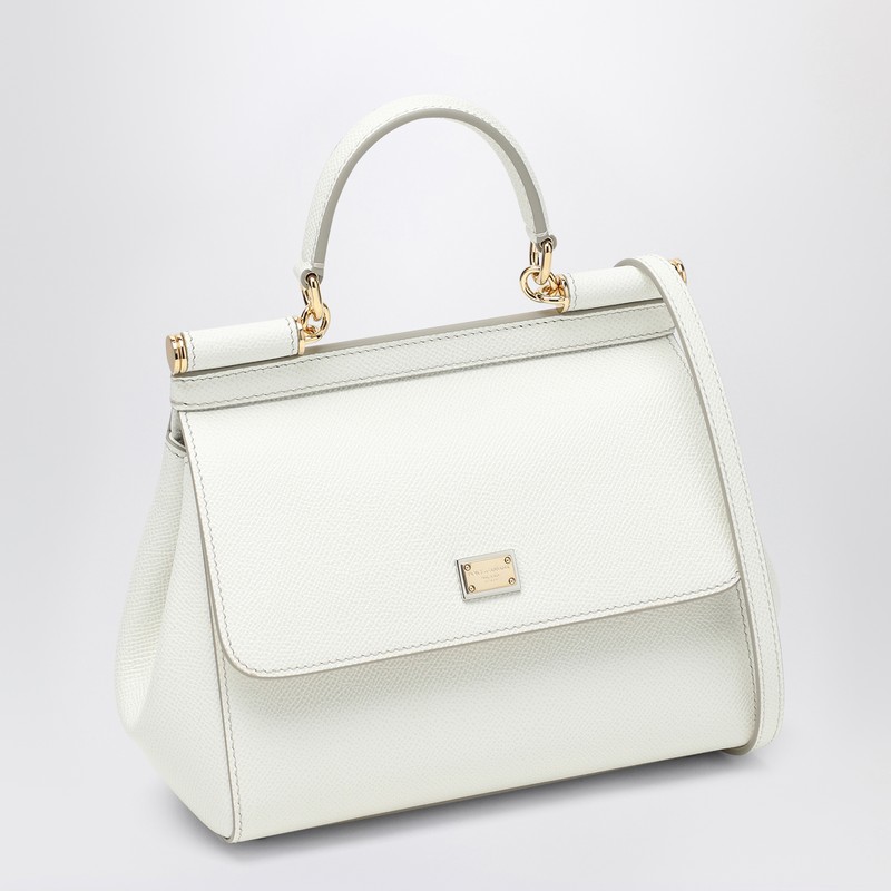 Dolce & Gabbana Large White Sicily Hand Bag In White
