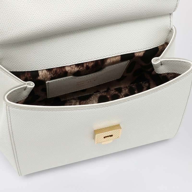 Dolce & Gabbana Large White Sicily Hand Bag In White