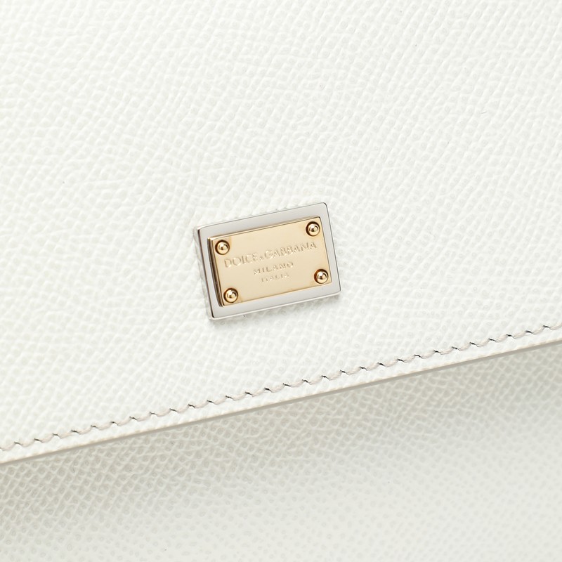 Dolce & Gabbana Large White Sicily Hand Bag In White