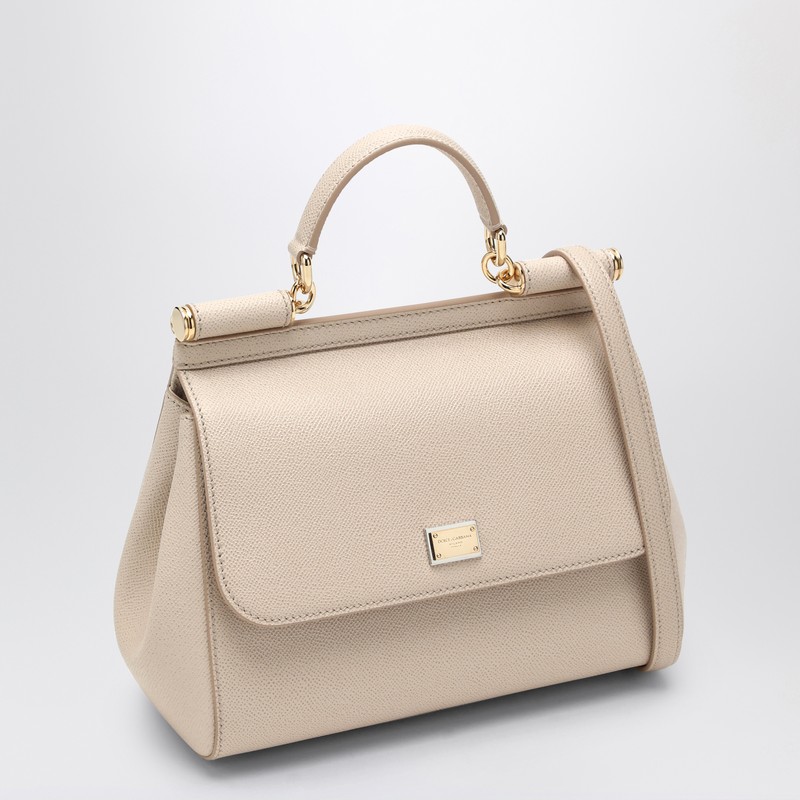 Dolce & Gabbana Large Pink Sicily Hand Bag In Neutral