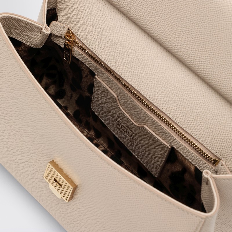 Dolce & Gabbana Large Pink Sicily Hand Bag In Neutral