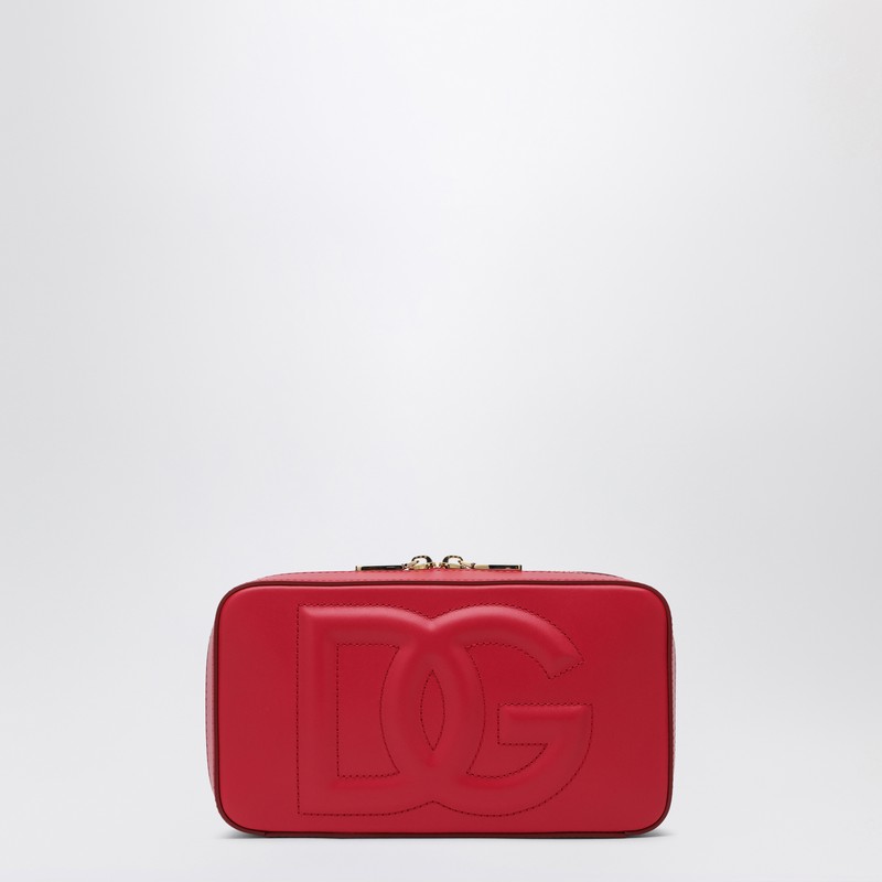Dolce & Gabbana Dolce&gabbana Red Leather Shoulder Bag With Logo In Red