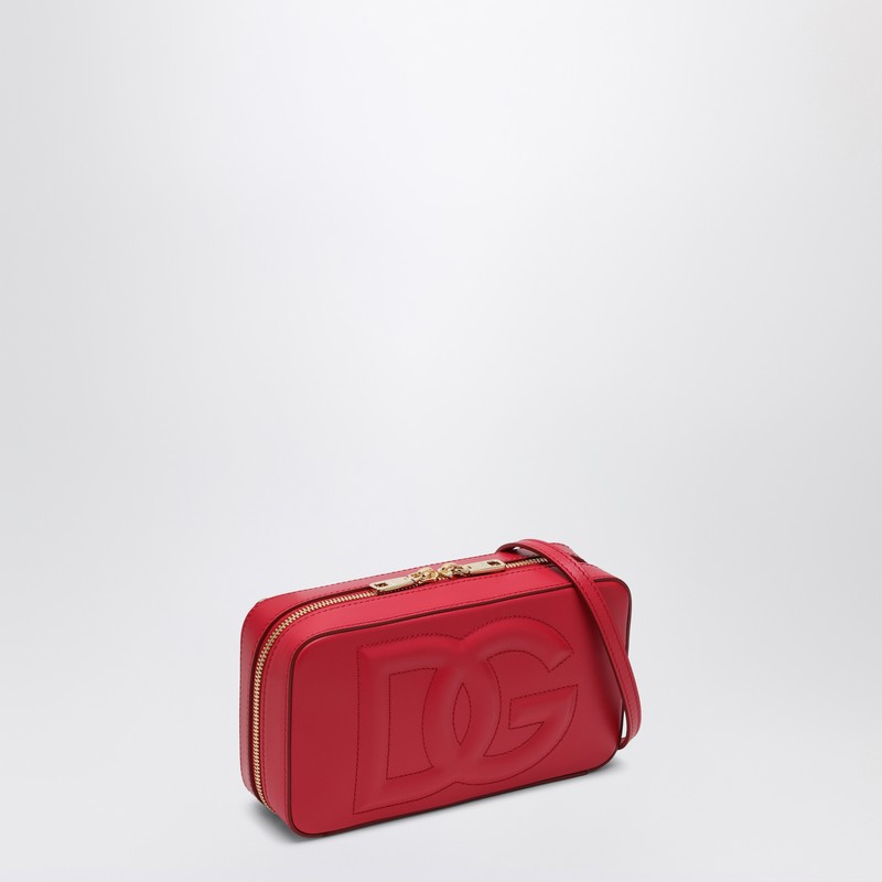 Dolce & Gabbana Dolce&gabbana Red Leather Shoulder Bag With Logo In Red