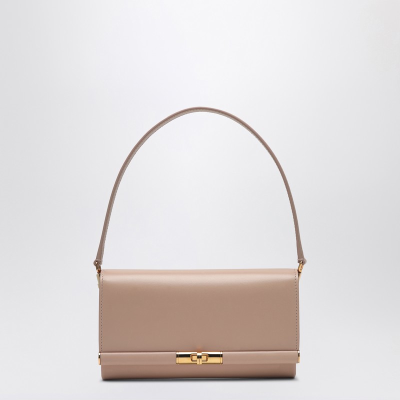 Dolce & Gabbana Marlene Calf Leather Shoulder Bag In Beige