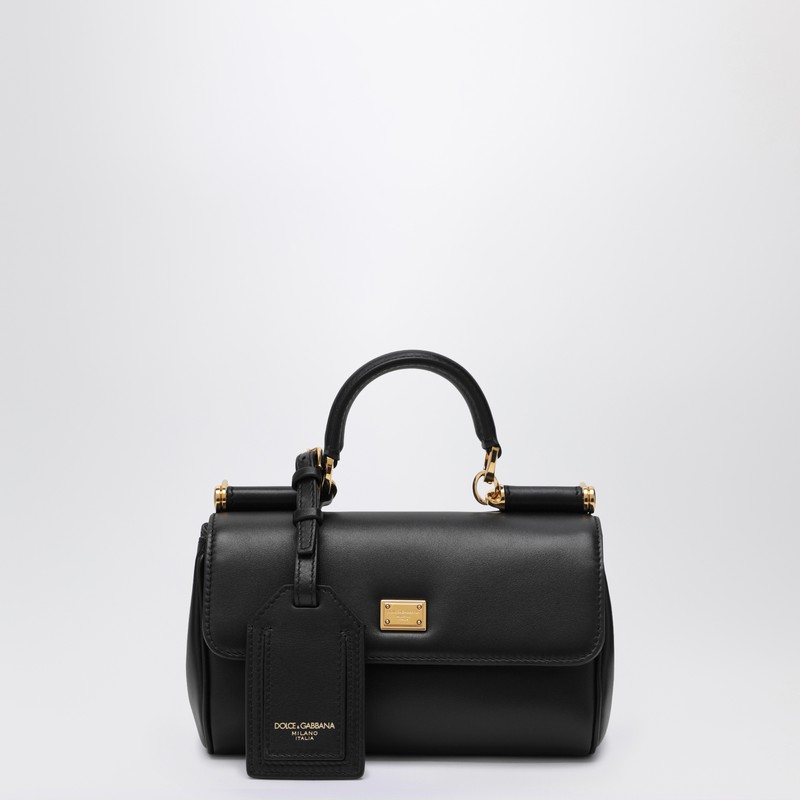 Small My Sicily handbag in black leather