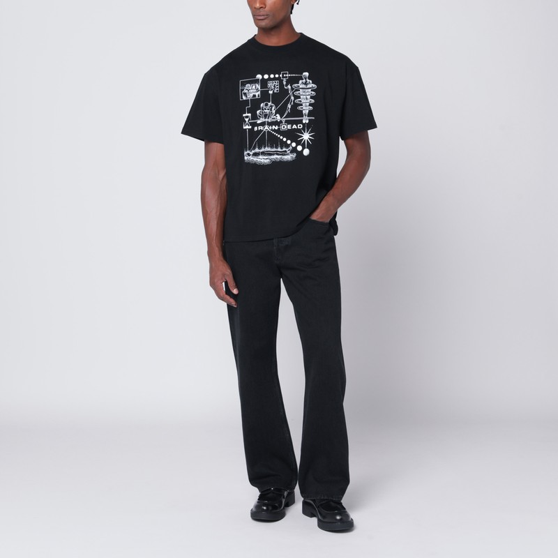 Brain Dead Black Neuro Free Association T-shirt In Black