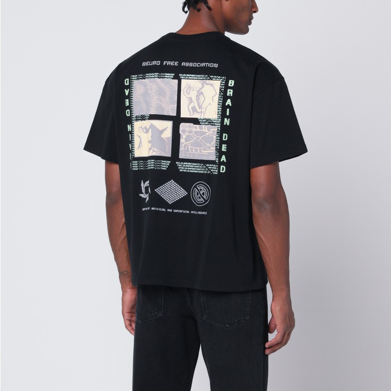 Brain Dead Black Neuro Free Association T-shirt In Black